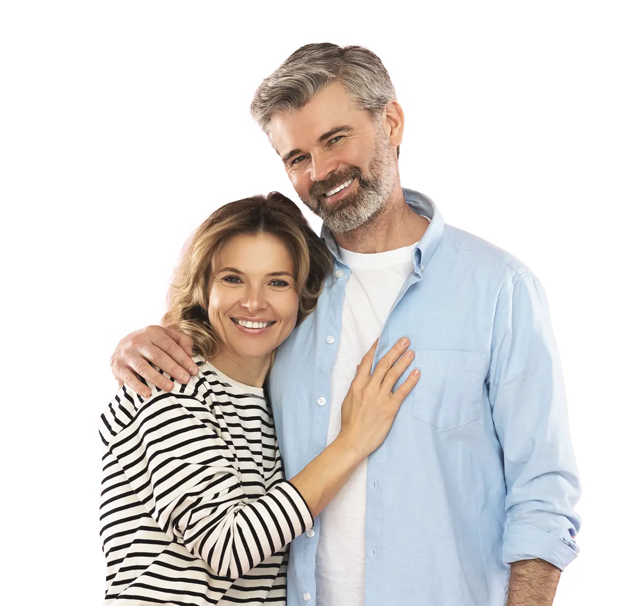 Loving middle age couple