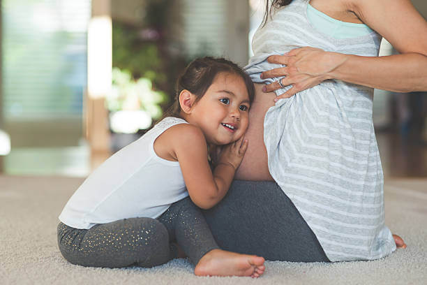 toddler and mom