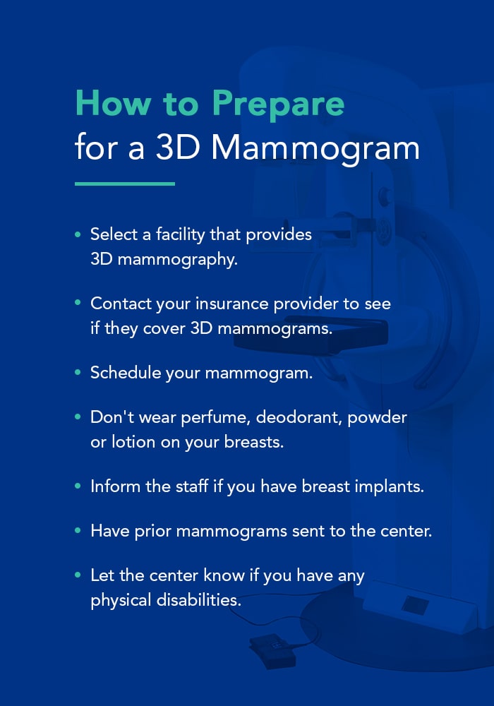 Come prepararsi per una mammografia 3D