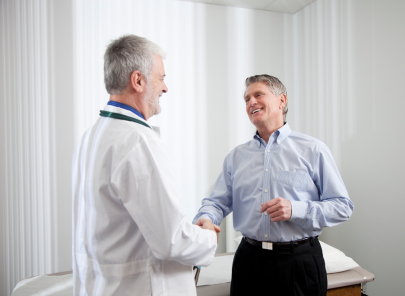 Doctor and Patient Shaking Hands