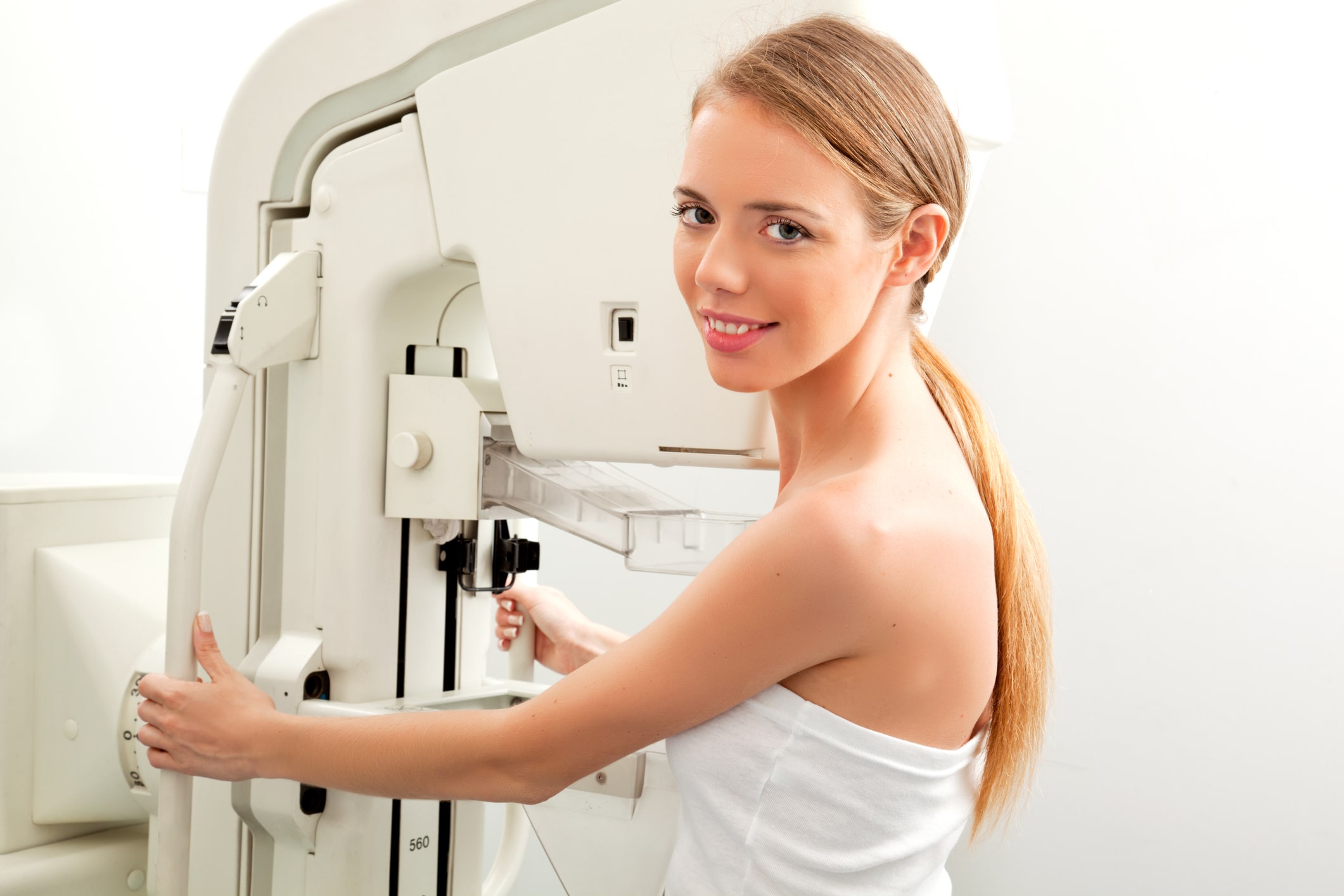 Woman Getting A Mammogram