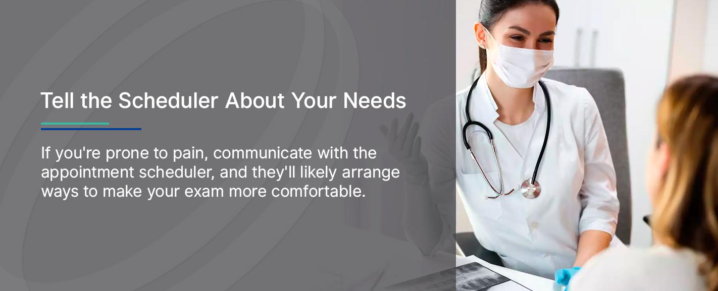 Tell the Mammogram Scheduler About Your Needs